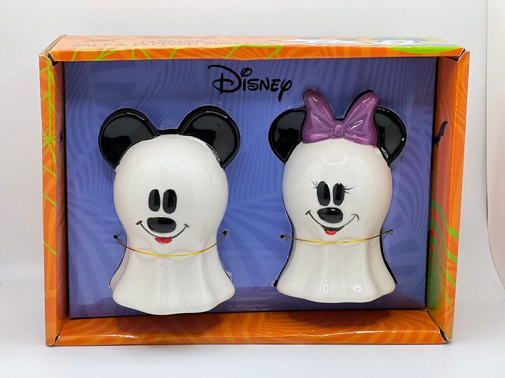Halloween Disney Ghost Mickey & Minnie Salt & Pepper Shakers